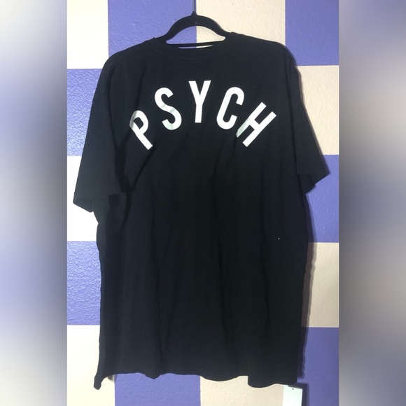 NWOT Psych Black Tee with “Psych is the Sh*t” White Lettering - Size XXL - Picture 2 of 3